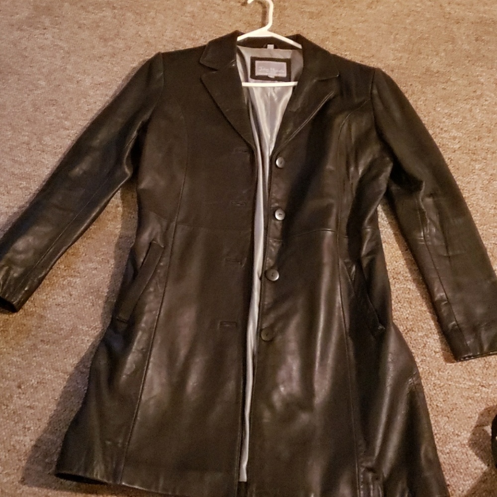Juliet Michelle by alder leather coat.